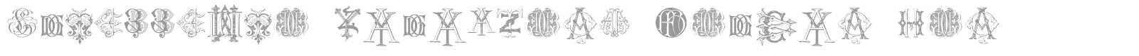Intellecta Monograms Random Samples Two font preview